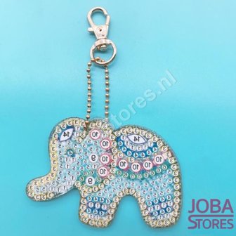OP=OP Diamond Painting Sleutelhanger Set Olifanten (5 stuks)