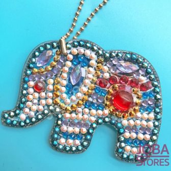 OP=OP Diamond Painting Sleutelhanger Set Olifanten (5 stuks)