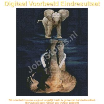 OP=OP Diamond Painting Kalf-Olifant 40x50cm