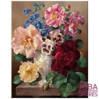Schilderen op nummer Kleurrijke Bloemen 40x50cm