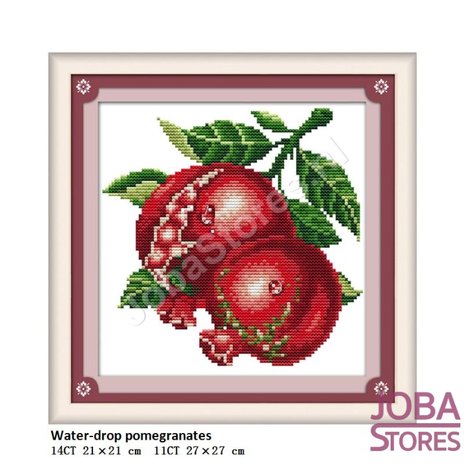 OP=OP Borduur Pakket Fruit 04 14CT voorbedrukt (21x21cm)