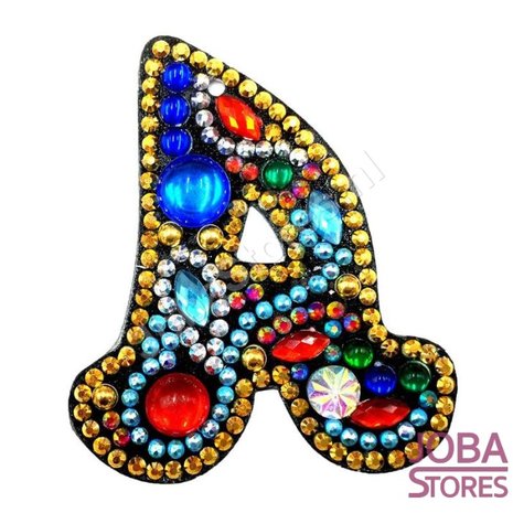 Diamond Painting Sleutelhanger Alfabet Letter A