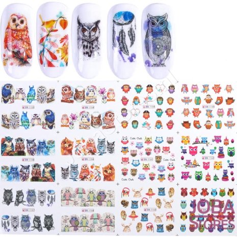 OP=OP Nagel Sticker Set Uilen (192 stickers)