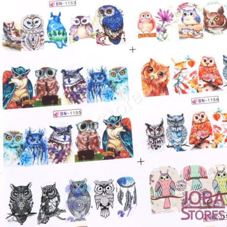 OP=OP Nagel Sticker Set Uilen (192 stickers)