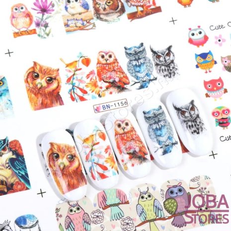 OP=OP Nagel Sticker Set Uilen (192 stickers)