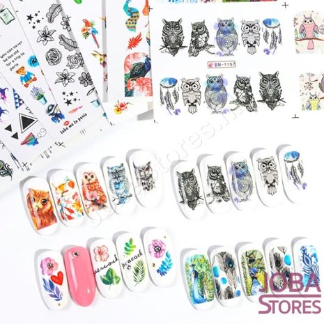 OP=OP Nagel Sticker Set Uilen (192 stickers)
