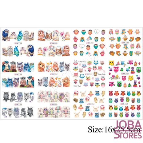 OP=OP Nagel Sticker Set Uilen (192 stickers)