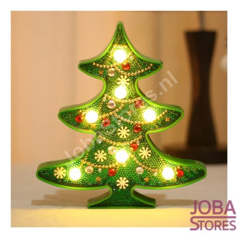 Diamond Painting Kerst Lampen Set (Kerstboom & Sneeuwpop)