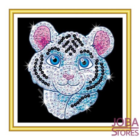OP=OP Sequin Art / Pailletten kunst Tijgertje