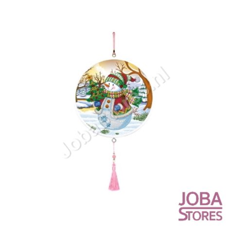 Diamond Painting Wandornament Kerst (Sneeuwpop)