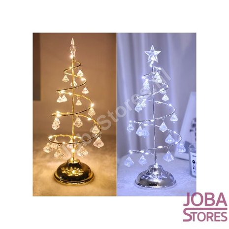 Schitterend Kerstboompje met led verlichting (zilver)