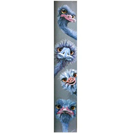 Diamond Painting Vier Struisvogels 20x100cm