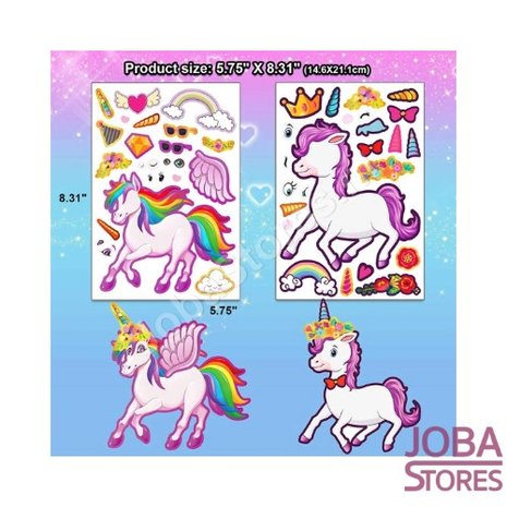 OP=OP Sticker Pret Sticker Set Eenhoorns (4 stuks)