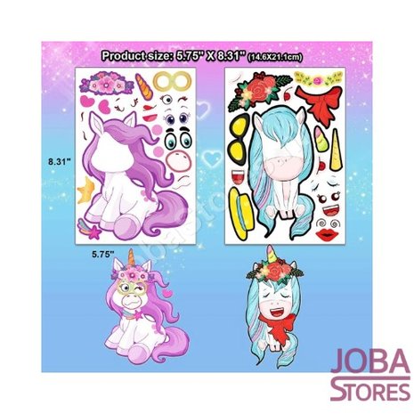 OP=OP Sticker Pret Sticker Set Eenhoorns (4 stuks)