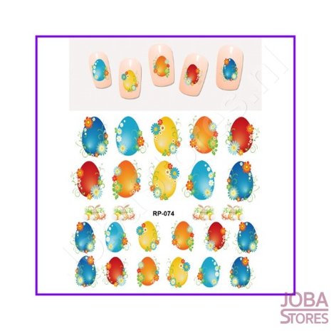 OP=OP Nagel Sticker Set Paaseieren (132 stickers)
