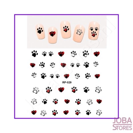 Nagel Sticker Set Pootjes (6 vellen)