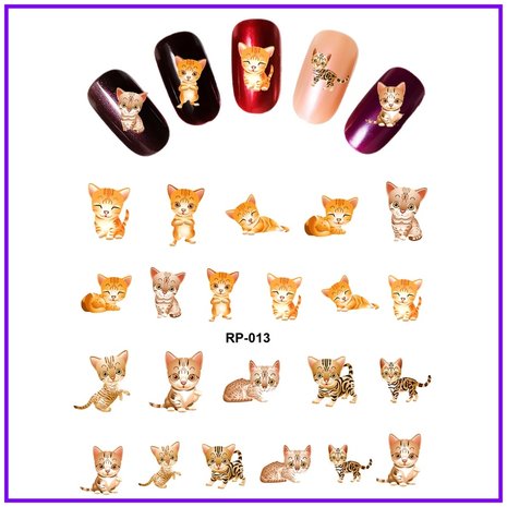 Nagel Sticker Set Katten (150 stickers)