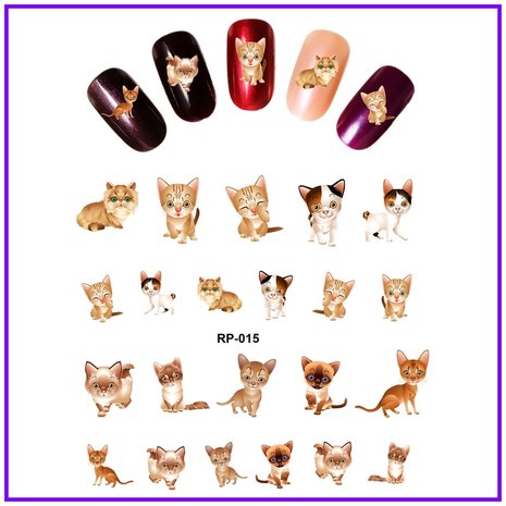 Nagel Sticker Set Katten (150 stickers)