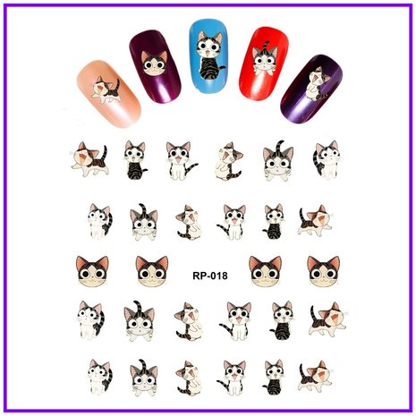 Nagel Sticker Set Katten (150 stickers)