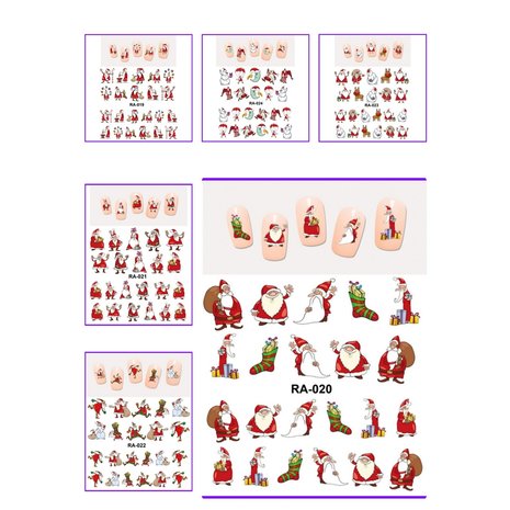 OP=OP Nagel Sticker Set Kerstmannen (150 stickers)