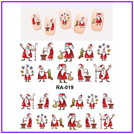 OP=OP Nagel Sticker Set Kerstmannen (150 stickers)