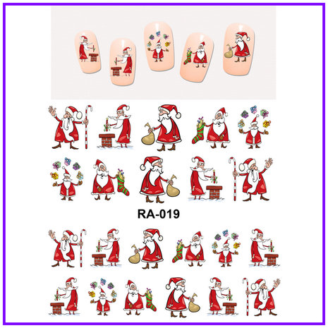 OP=OP Nagel Sticker Set Kerstmannen (150 stickers)