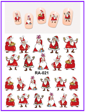 Nagel Sticker Set Kerstmannen (150 stickers)