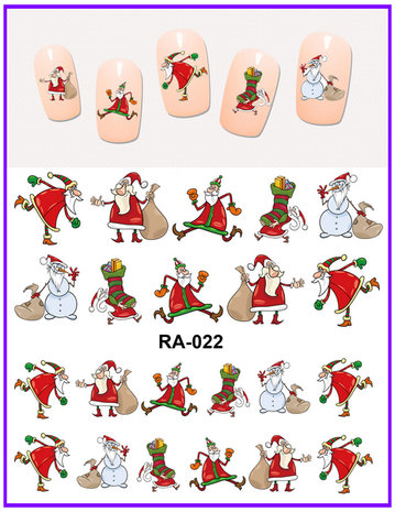 OP=OP Nagel Sticker Set Kerstmannen (150 stickers)