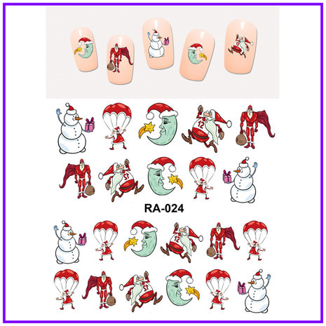 OP=OP Nagel Sticker Set Kerstmannen (150 stickers)