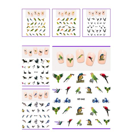 Nagel Sticker Set Vogels (150 stickers)