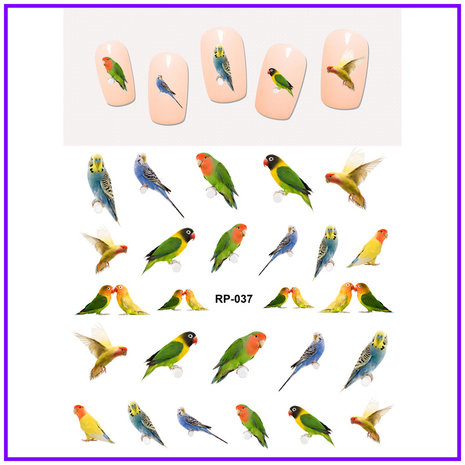 Nagel Sticker Set Vogels (150 stickers)