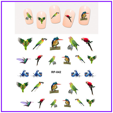 Nagel Sticker Set Vogels (150 stickers)