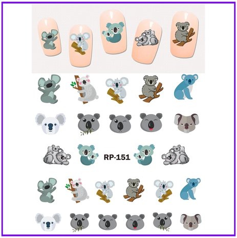 Nagel Sticker Set Dieren (150 stickers)