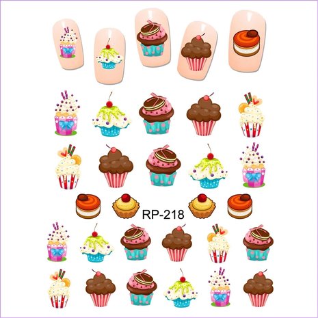 Nagel Sticker Set Zoetigheid (150 stickers)