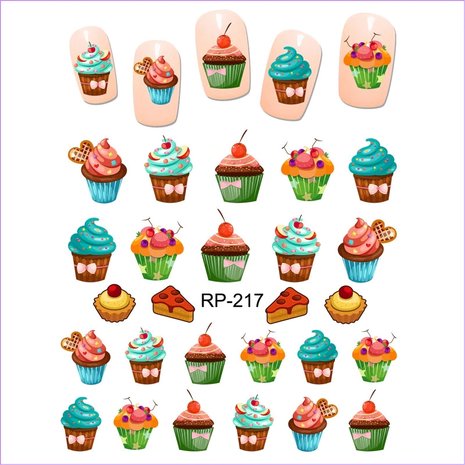 Nagel Sticker Set Zoetigheid (150 stickers)