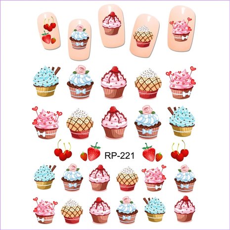 Nagel Sticker Set Zoetigheid (150 stickers)