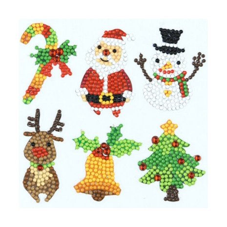 OP=OP Diamond Painting Sticker Set Kerst 002 (6 stuks)