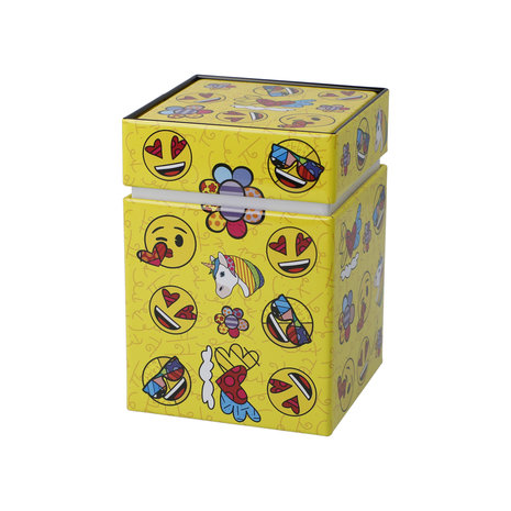 Goebel - emoji by BRITTO | Theedoos Summer Feelings | Bewaardoos, smilies, geel