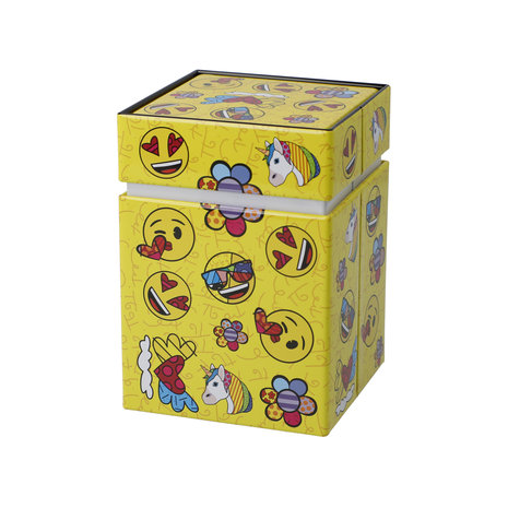 Goebel - emoji by BRITTO | Theedoos Summer Feelings | Bewaardoos, smilies, geel