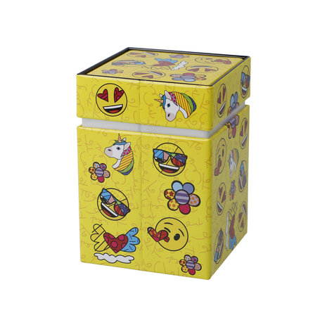 Goebel - emoji by BRITTO | Theedoos Summer Feelings | Bewaardoos, smilies, geel