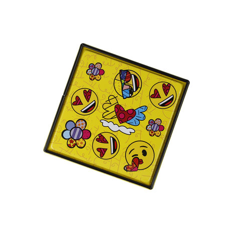 Goebel - emoji by BRITTO | Theedoos Summer Feelings | Bewaardoos, smilies, geel