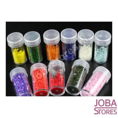 Diamond Painting Losse/Vervangende Potjes voor luxe bewaarkoffer (12 stuks)