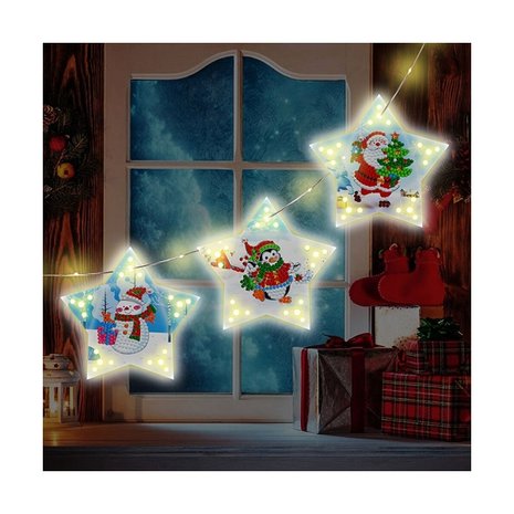 Diamond Painting Kerst Lampen Slinger 01