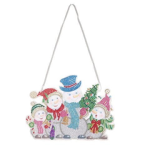 OP=OP Diamond Painting Hangend Ornament Kerst 01 20cm (Sneeuwpoppen)