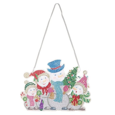 Diamond Painting Hangend Ornament Kerst 01 20cm (Sneeuwpoppen)