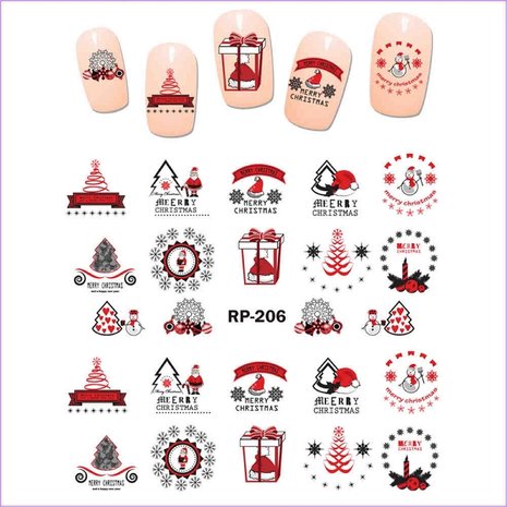 OP=OP Nagel Sticker Set Kerst 03 (6 vellen)