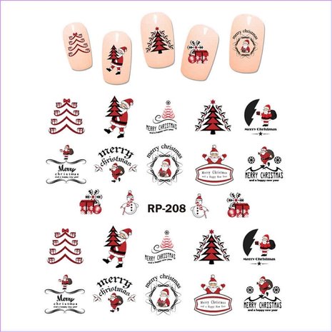 OP=OP Nagel Sticker Set Kerst 03 (6 vellen)