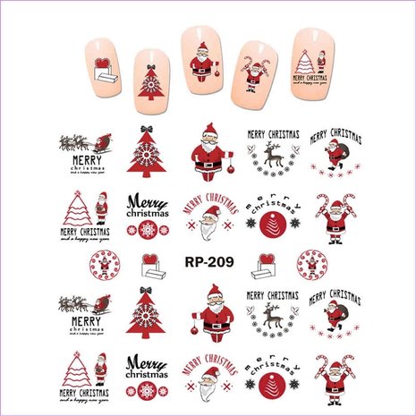 OP=OP Nagel Sticker Set Kerst 03 (6 vellen)