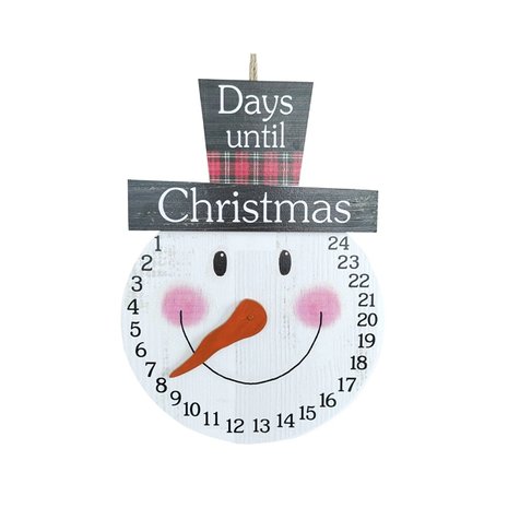 Houten Kerst Advent Kalender Sneeuwpop (32cm)
