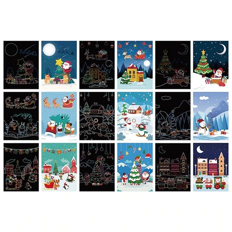 OP=OP Krastekeningen Kerstkaarten set (9 stuks)